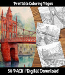 bridge coloring pages by happy colorist