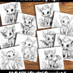 Baby dragon coloring pages by Happy Colorist