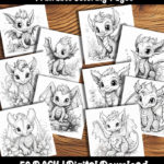 Baby dragon coloring pages by Happy Colorist