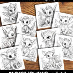 Baby dragon coloring pages by Happy Colorist