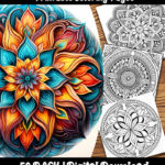 mandala coloring pages by happy colorist