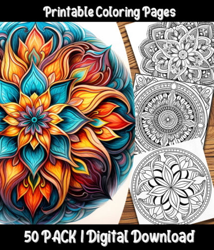 mandala coloring pages by happy colorist