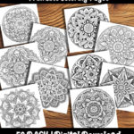 mandala coloring pages by happy colorist