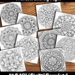 mandala coloring pages by happy colorist