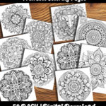 mandala coloring pages by happy colorist