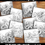 octopus coloring pages by Happy Colorist
