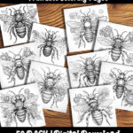 steampunk bee coloring pages