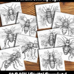 steampunk bee coloring pages