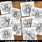 steampunk bee coloring pages