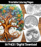 tree of life coloring pages by happy colorist