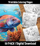 schools of fish coloring pages by happy colorist