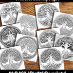 tree of life coloring pages by happy colorist