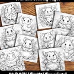 hamsters coloring pages by happy colorist