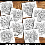 Floral Delight Coloring Pages by Happy Colorist
