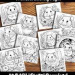 hamsters coloring pages by happy colorist