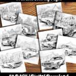 cars coloring pages by happy colorist