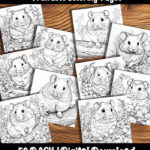 hamsters coloring pages by happy colorist