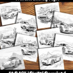 cars coloring pages by happy colorist