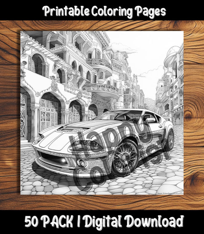 cars coloring pages by happy colorist