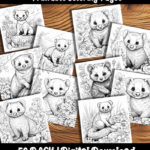 ferret coloring pages by happy colorist