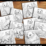 ferret coloring pages by happy colorist