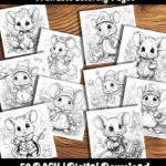 mice coloring pages by happy colorist