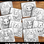 mice coloring pages by happy colorist