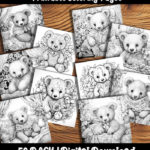 teddy bear coloring pages by happy colorist