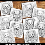 teddy bear coloring pages by happy colorist