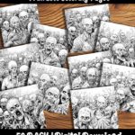 zombie coloring pages by happy colorist