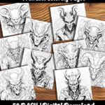 demon coloring pages by happy colorist