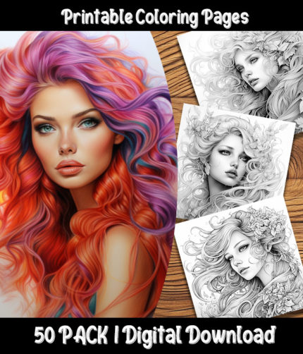beautiful woman coloring pages by happy colorist