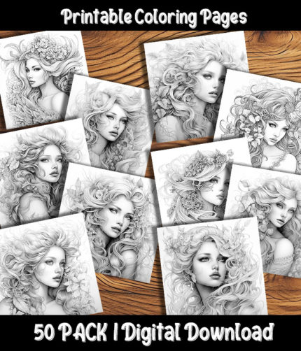 beautiful woman coloring pages by happy colorist