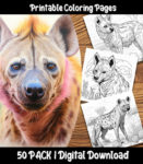 hyena coloring pages by happy colorist