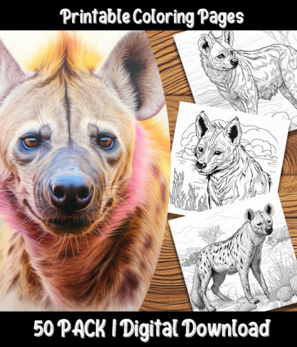 hyena coloring pages by happy colorist