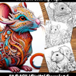 rats coloring pages by happy colorist