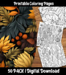 autumn leaves coloring pages by happy colorist