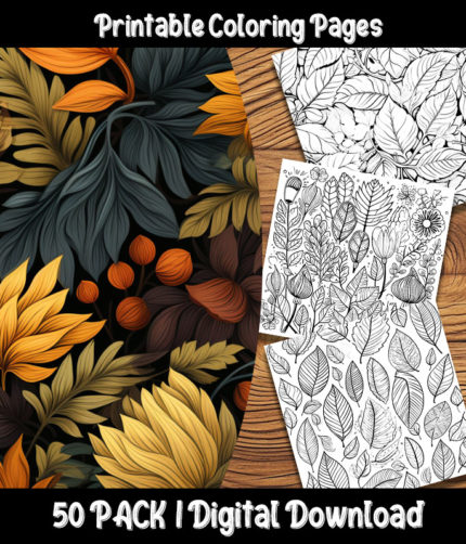 autumn leaves coloring pages by happy colorist