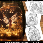 fairy jar coloring pages by happy colorist
