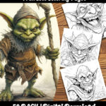 goblin coloring pages by happy colorist