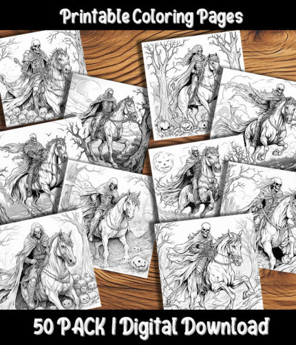 dead riders coloring pages by happy colorist