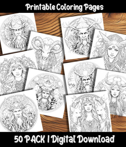 pagan coloring pages by happy colorist