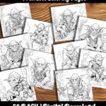 goblin coloring pages by happy colorist