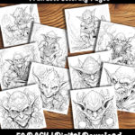 goblin coloring pages by happy colorist