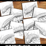 centipede coloring pages by happy colorist