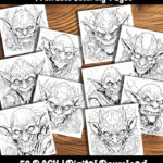 goblin coloring pages by happy colorist