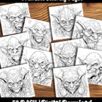 goblin coloring pages by happy colorist