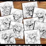 goblin coloring pages by happy colorist