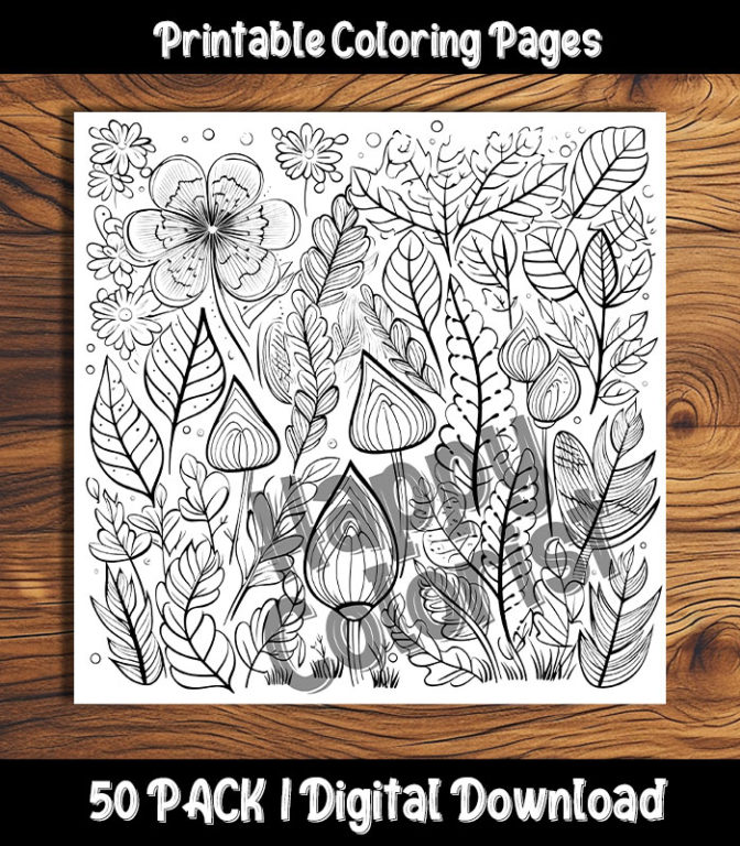 autumn leaves coloring pages by happy colorist