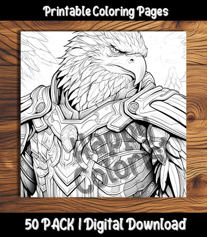 fantasy warriors coloring pages by happy colorist